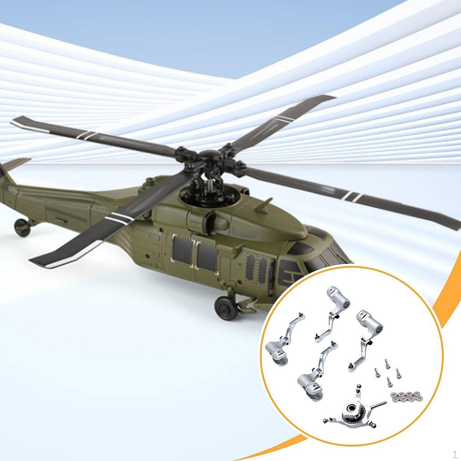 

RC Helicopter Swashplate Set Bearing Leaf Clip for Aircraft Models срібний