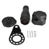 12V 13Pin Trailer Plug Socket Connector Adapter Bracket for Trailer Caravan Towing Towbar