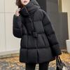 Daunenjacke mit Kapuze für Damen, Winter, mittellang, neue Mode, weiße Entendaunen, Übergröße