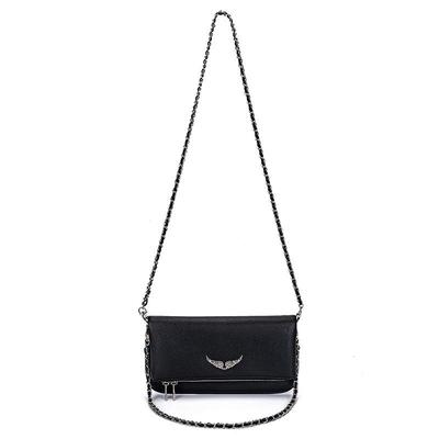 Französische Klassische PU-Leder Kleine Quadratische Tasche Mode Vielseitig Flügel Design Damen Umhängetasche für Europäischen Stil Tägliches Tragen