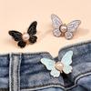 Butterfly Jeans Button Adjustable Clips Waist Tightener Buckle Adjuster For Pants Skirt Retractable Button Pin