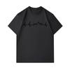 Herren 100% Baumwolle Rundhals Kurzarm T-Shirt, Berg ECG Herzschlag Muster Gedruckt Lässiges Bequemes Shirt für Tägliche Outdoor-Wanderaktivitäten