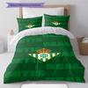 Real Betis Balompié Pattern Bedding Set Quilt Cover Pillowcase Home Decor Gift (1 * Duvet Cover + 2 * Pillowcase, Without Core)