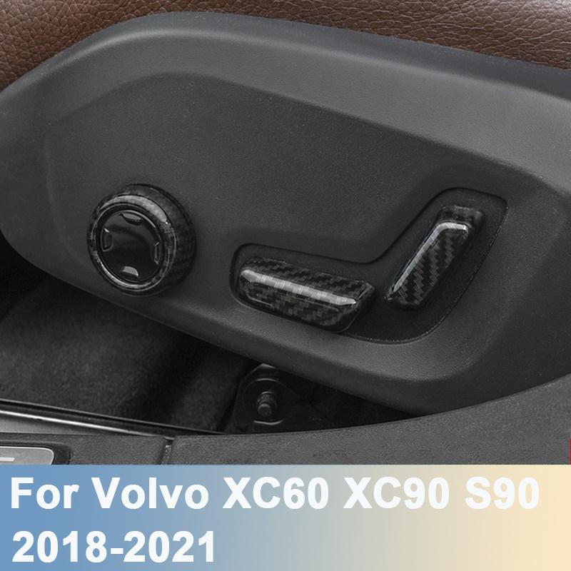 For Volvo XC60 XC90 S90 2018    ABS Car Seat Adjustment Switch Knob Panel Trim Covers Interior Moulding Accessories
