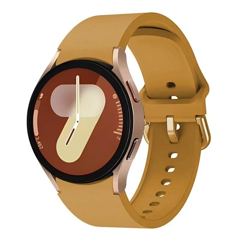 Oryginalny Silikonowy Pasek Do Samsung Galaxy Watch 7/6/5/4 44mm 40mm 5 Pro Sportowa Bransoleta Galaxy Watch 6 4 Classic 47mm 43mm Pasek