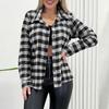 Women's Shirt Long Sleeve Buttons Up Jacke With Pocket
