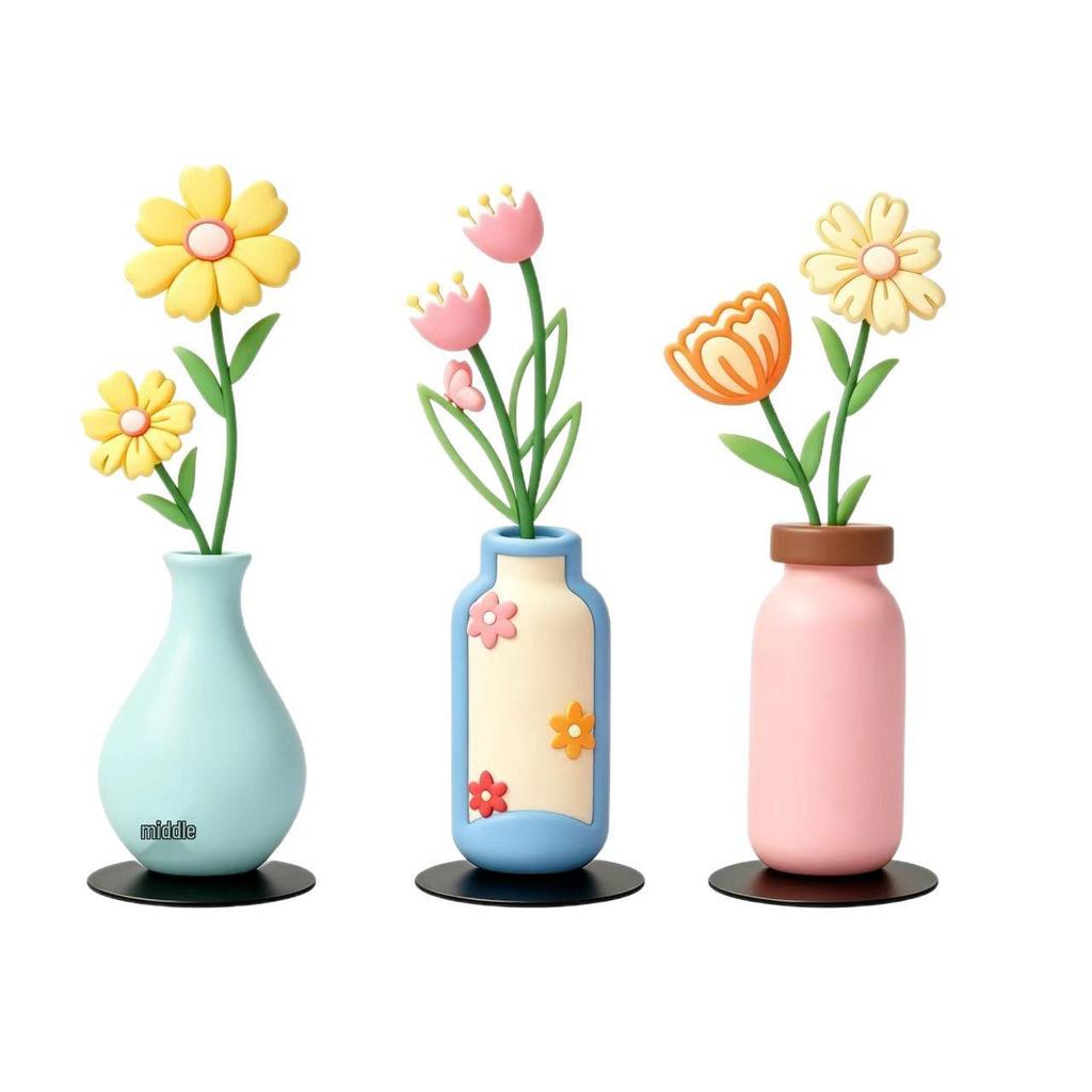 Creative Silhouette Wrought Iron 3-Piece Vase Set: Desktop Flower Ornaments