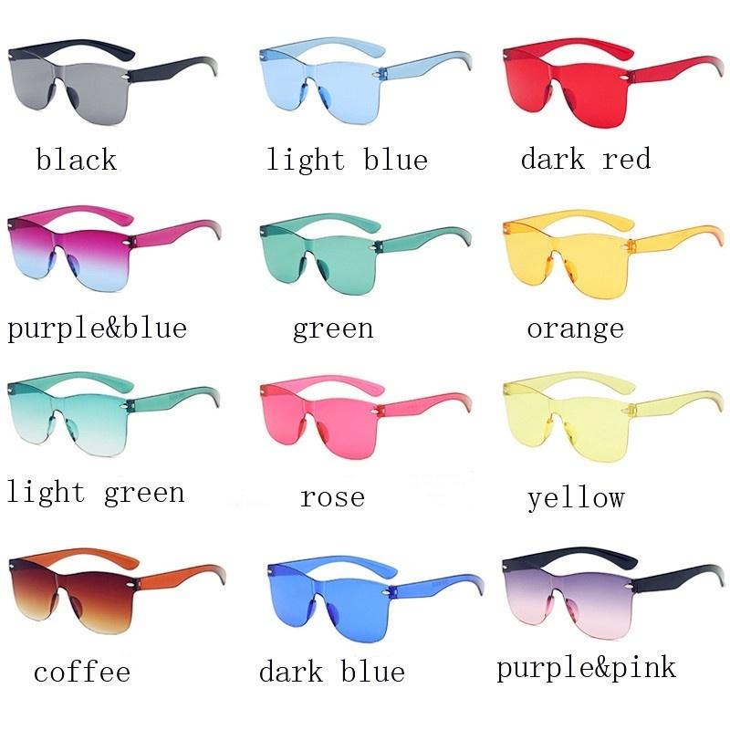 Nové módní dámské brýle Candy Colors UV400 oversized 24barevné brýle