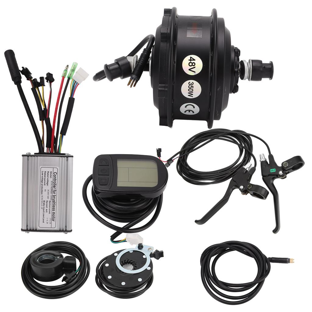 Electric Bike Conversion Kit 48V 350W Front Drive Wheel Hub Motor LCD5 Display Meter Set for Mountain Bicycle