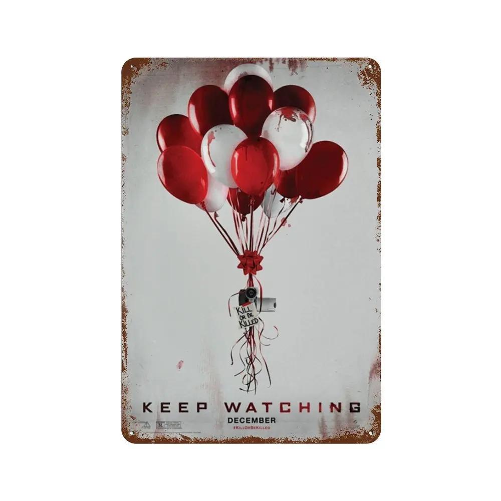 Poster Film Horror Clasic Placă Metalică Ruginită Retro Decorativă Bar Peștera Omului Garaj Club Semn Metalic Decor de Perete