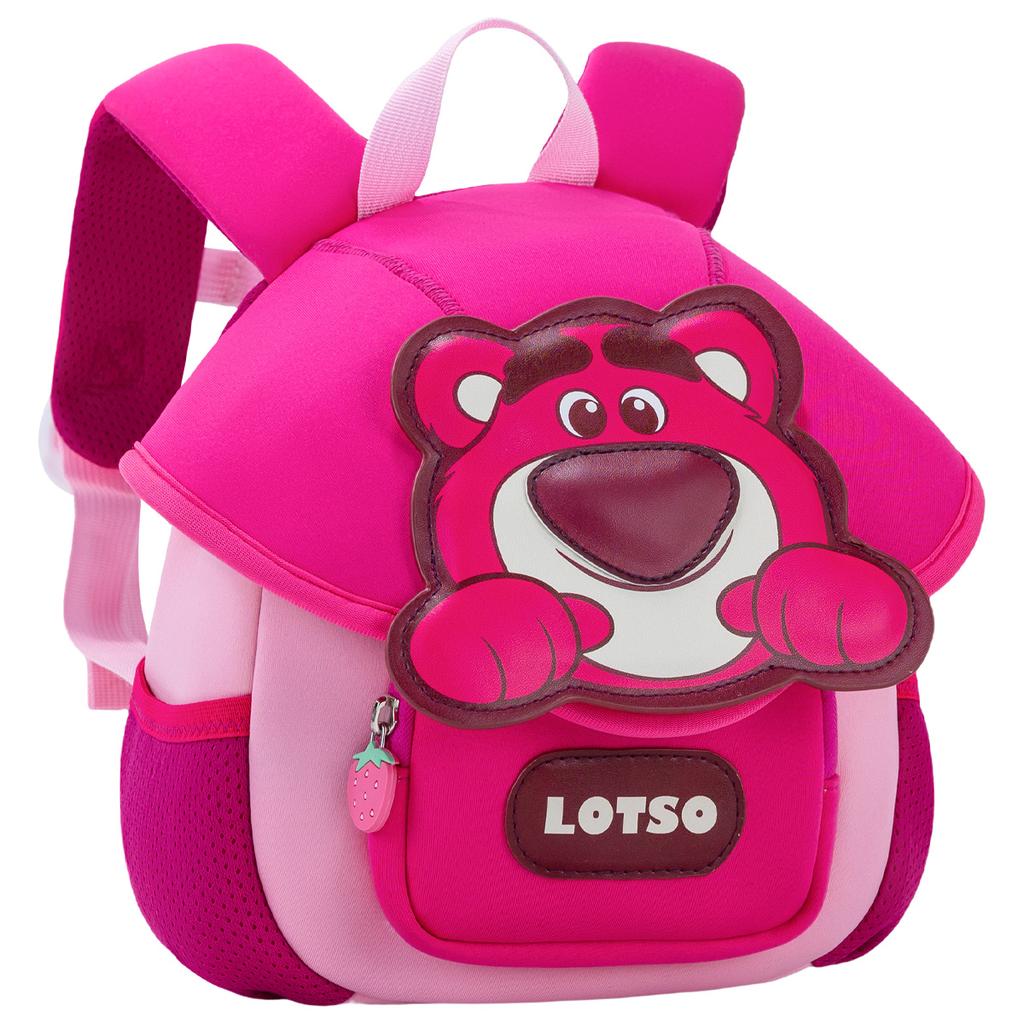 New Disney Strawberry Bear Series Neoprene With PU Small Kids' Bag Backpack Kids' Pink/Blue B20124-L