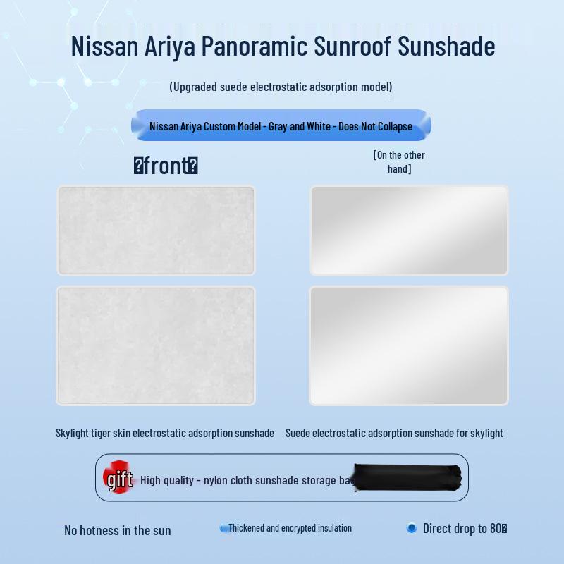 Sunshade for Nissan ARIYA 2022 Sunroof - Heat Insulation, Sun Protection, Privacy Shield