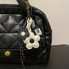Trendy PU Leather Sunflower Bag Pendant Contrasting Cartoon Five Petal Flower Fashion Bag Pendant Women