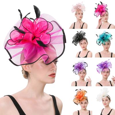 נשים בנות רשת Fascinators כובע מסיבת קוקטייל כיסוי ראש כובע חתונה