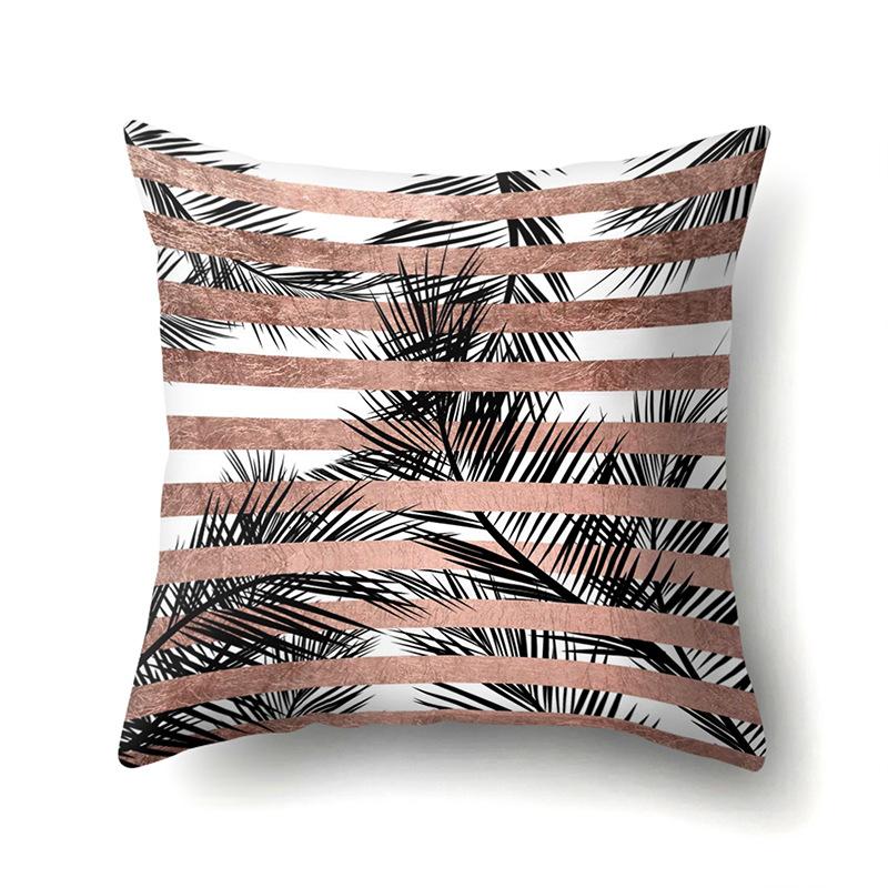 Polyester Pillow Case Automobile Decoration Home Printed Pillow Case Automobile Sofa Simple Waist Cushion Cover