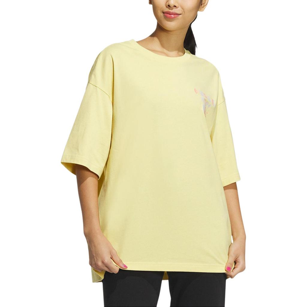 Adidas Neo T Shirts Unisex Sand Brown Crew Neck Moderate Straight Fit IA6745
