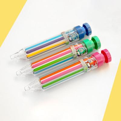 Crayons Multicolores 8 en 1 Style Poussant Créatif DIY Remplaçable Crayons de Couleur à l'Huile pour Enfants Outils de Peinture Graffiti