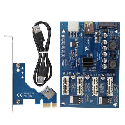 PCI-E 1X para 4X PCIe USB3.0 Conversor Extensor Adaptador Cartão Kit de Expansão Para WINDOWS