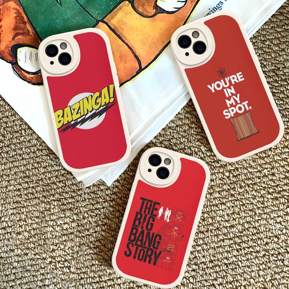 TV S-Shows The Bigs Bang Theory Sheldon Leather Phone Case For Iphone 16 15 14 Plus 13 12 11 Pro Max Case