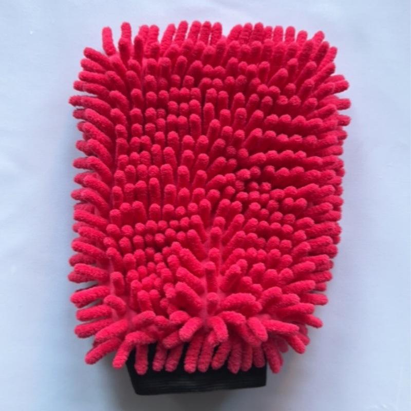 Car Washing Double-sided Gloves Car Cleaning Gloves Stair Railings Car Washing Cleaning and Maintenance Cloths красный
