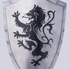 Dragon Templar Shield 18 Gauge Crusader Knight Heater Shield Medieval Battle  LARP Armor Prop