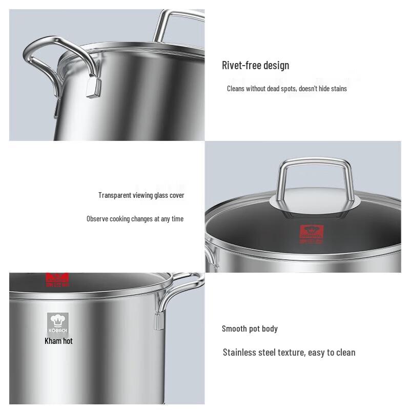 Kombach European II 304 Stainless Steel Soup Pot