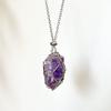 Raw Crystal Holder Necklace Cage for Stones DIY Adjustable Natural Gemstone Pendant Necklace Jewelry Colorful 2-4cm