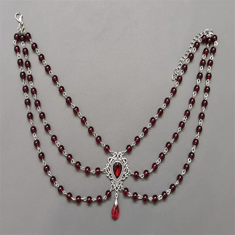 Victorian Charm Jewelry Necklace With Alloy Pendant For Romantic Women