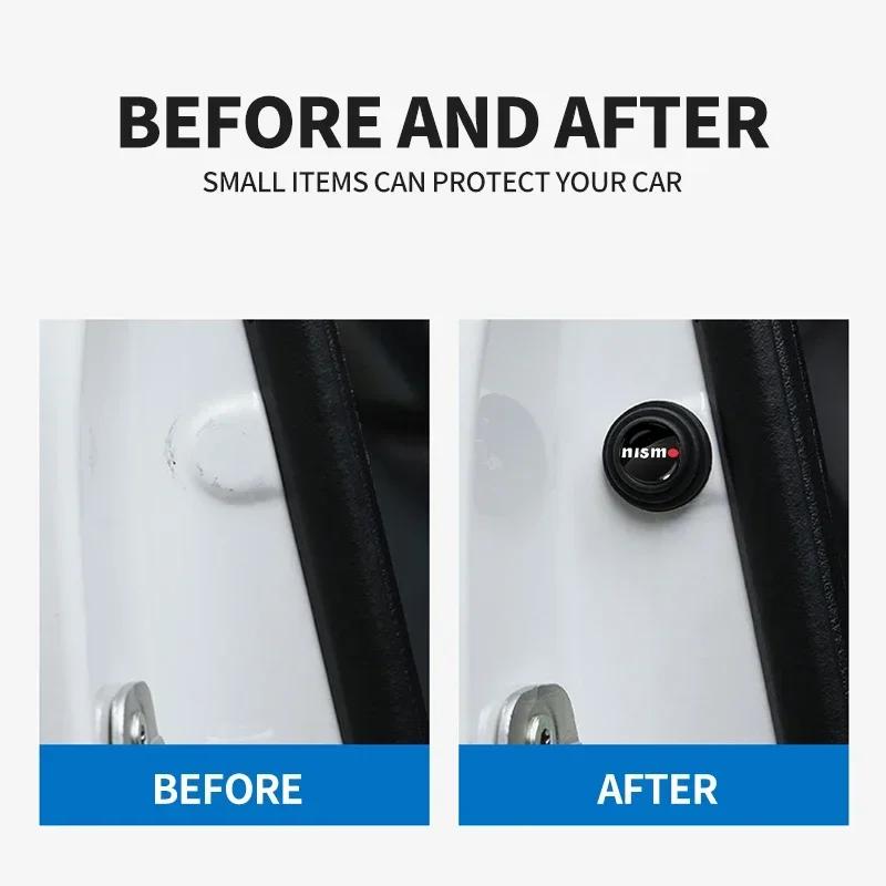 1/2/4 buc. Pad Antișoc pentru Ușa Mașinii Autocolant din Silicon Anti-coliziune Pentru Nissan Nismo Note Armada Pulsar Pathfinder X-Trail Qashqai