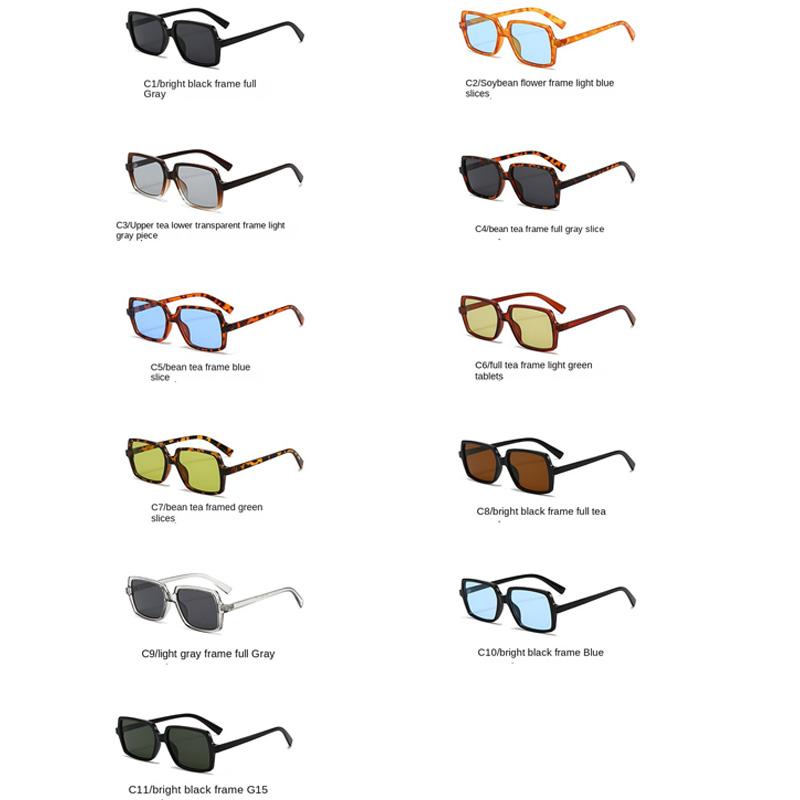 Vintage Style Fashion Style Square Sun Glasses Women's Men's Retro Style Classic Colorful Luxury Design Brand Sun Eyeglasses Driving Use Lady Man