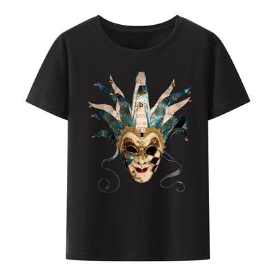 Sommer Dj Boris Brejcha Masken T-Shirt Minimalistisch Technologie Musik Unisex Herren Modal Komfort Rundhals Kurzarm