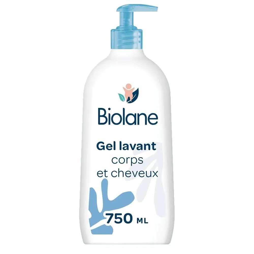 BIOLANE Гель-шампунь 2-в-1 для душа для младенцев 750 мл 1 упаковка BIOLANE - Гель-шампунь 2-в-1 для тела и волос для младенцев - 750 мл