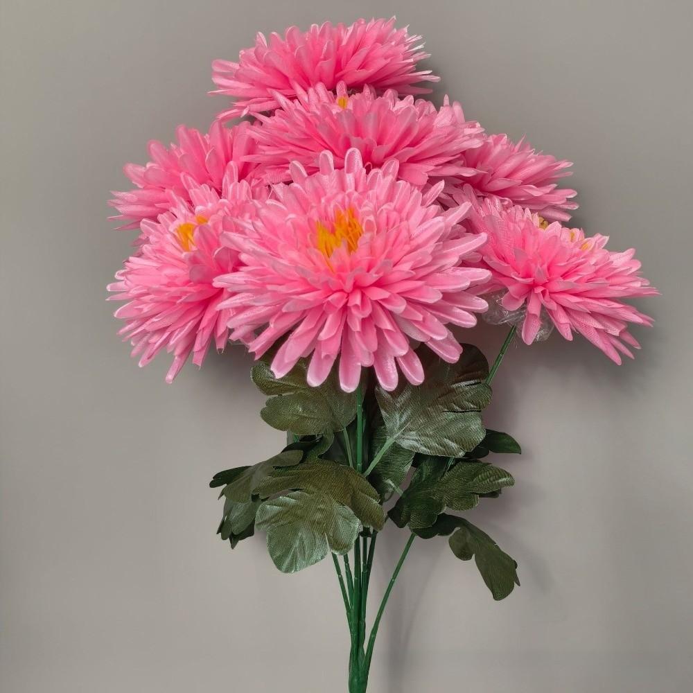 New 7 Heads Artificial Chrysanthemum Polychrome Large Fake Flower Anti-fading DIY Chrysanthemum Bouquet Home Decor