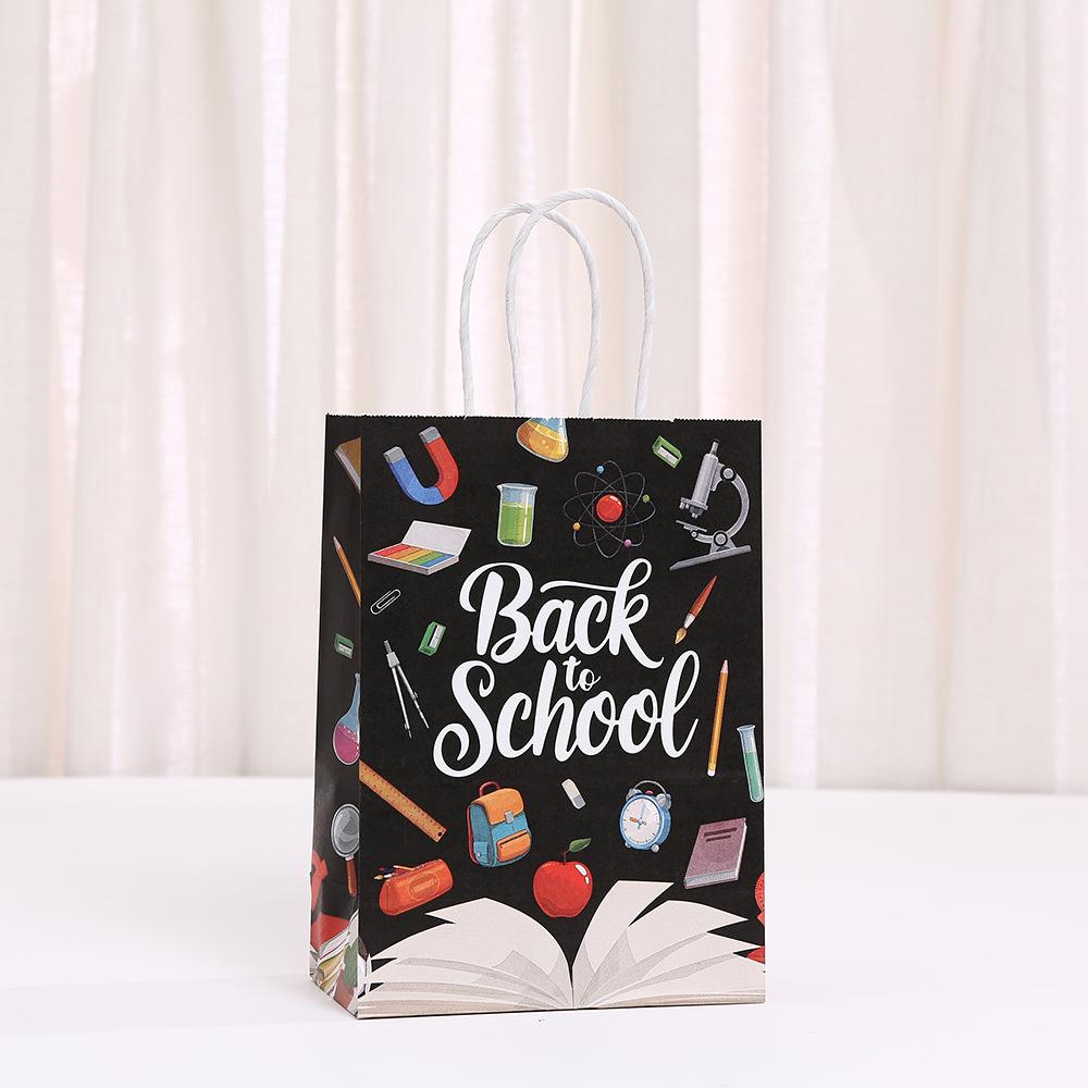 StoBag Back to School Papiergeschenktüten für Süßigkeiten Geschenkverpackungstaschen Lehrer Wertschätzung Partyzubehör Kinder Schreibwaren Geburtstag