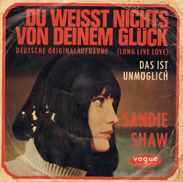 

7inch Record SANDIE SHAW - Du Weisst Nichts Von Deinem Glück ( DV14381 Pye Records 1965 UK Pop Used