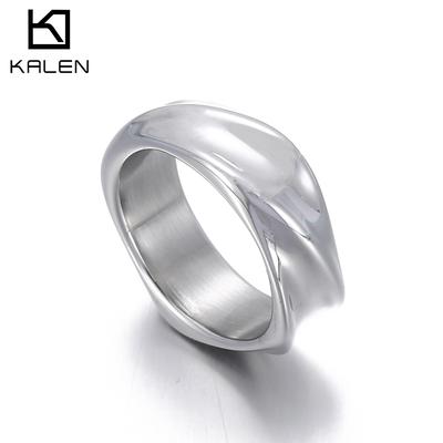 Irregular Geometric Men's Ring High Quality Stainless Steel Jewelry 3 Colors Popular High Street Accessories