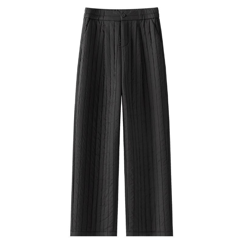 

Женские хлопковые брюки цвета хаки, зауженные, с высокой посадкой и широкими штанинами - Коллекция Зима 2024 S чёрный