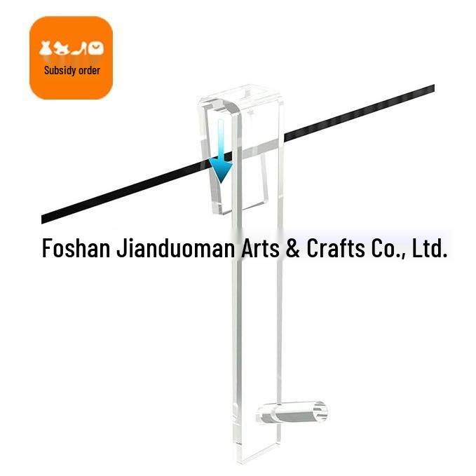 

Punch-Free Acrylic Hook: Versatile for Bathroom, Bedroom, and Kitchen. прозорий
