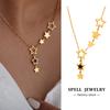 Chain Necklace In Stainless Steel With Star Charms For Women 18K Gold Plated Waterproof Women's Neck Chains Necklaces Jewelry