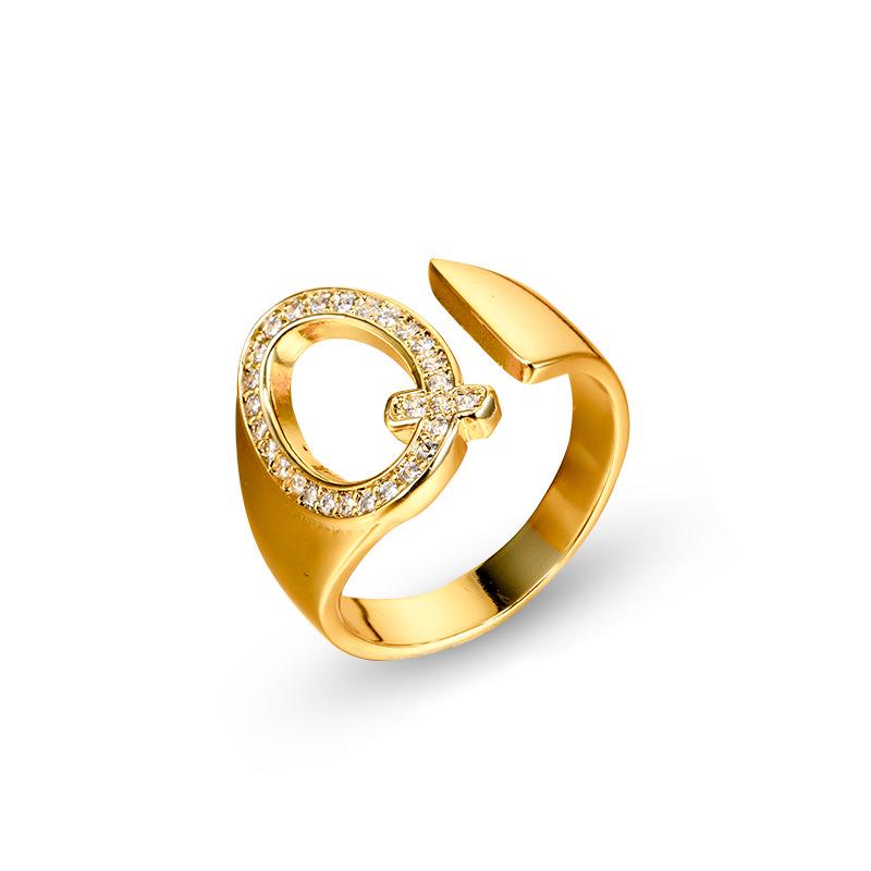 26 English Alphabet Adjustable Women's Fashion Rings