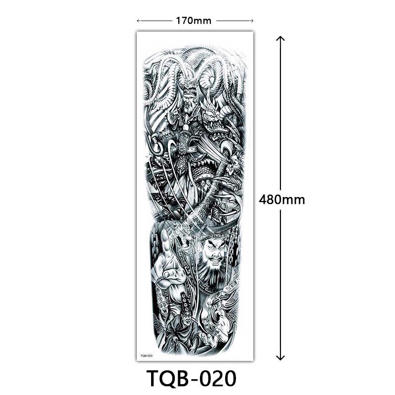 Full Arm Flower Tattoo Stickers - Large Image Design