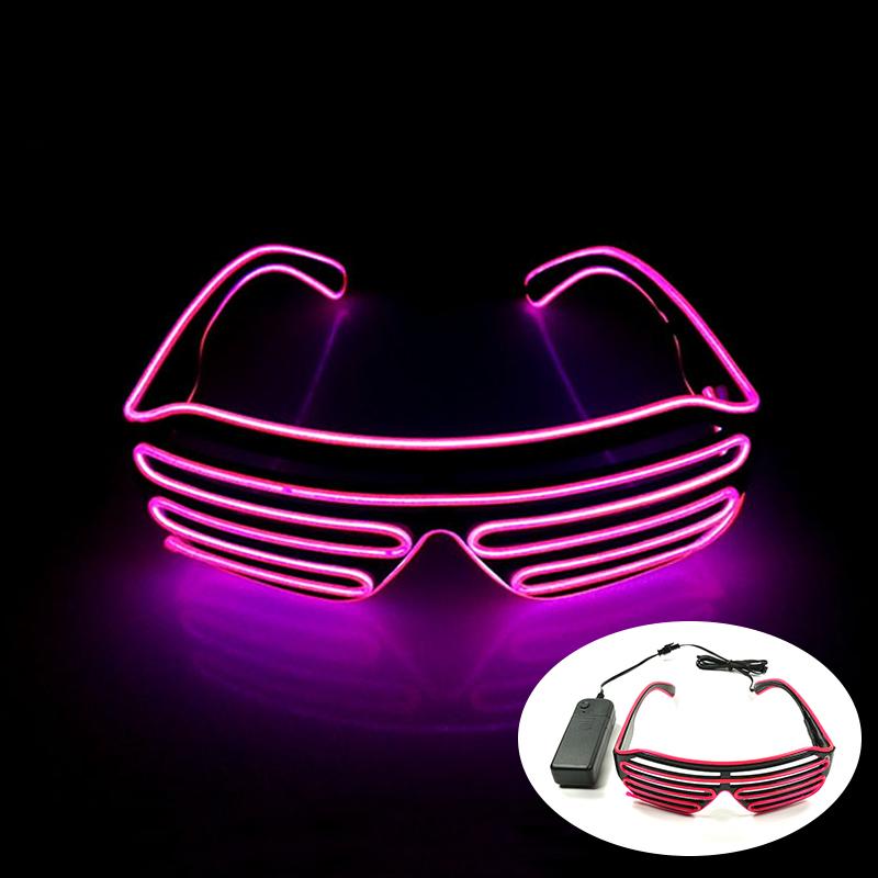 Festival Mixed Colors Glowing LED Glasses Fluorescence Party Supplies Light Up Glasses Men Women Christmas Eyewear Costume