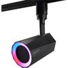 Ohm AudioComm Wireless Speaker with Light 7 Color Options LED Spotlight Black