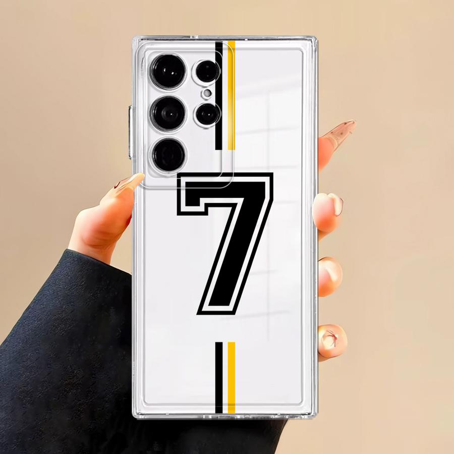 Hot FootBall Number Case for Samsung Galaxy S20 S25 Ultra S22 S21 S10 Plus Note 10 20 Ultra S24 FE S23 Soft Cover