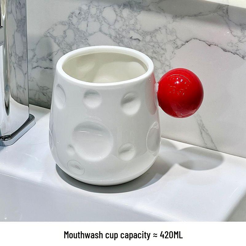 Luxury Ceramic Toothbrush Holder - Elegant High-End Design for Couples