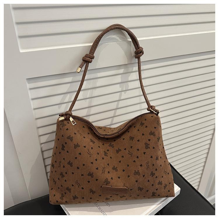 

Large Capacity Simple Shoulder Bag for Women Trendy Crossbody Bag Fashiable and Versatile Commuting Tote Bag Simple Design коричневый