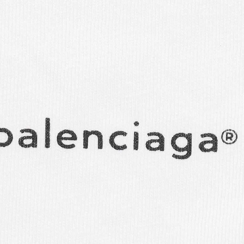 Balenciaga Small Logo Print Regular Fit Cotton T Shirt 556151TYK289000