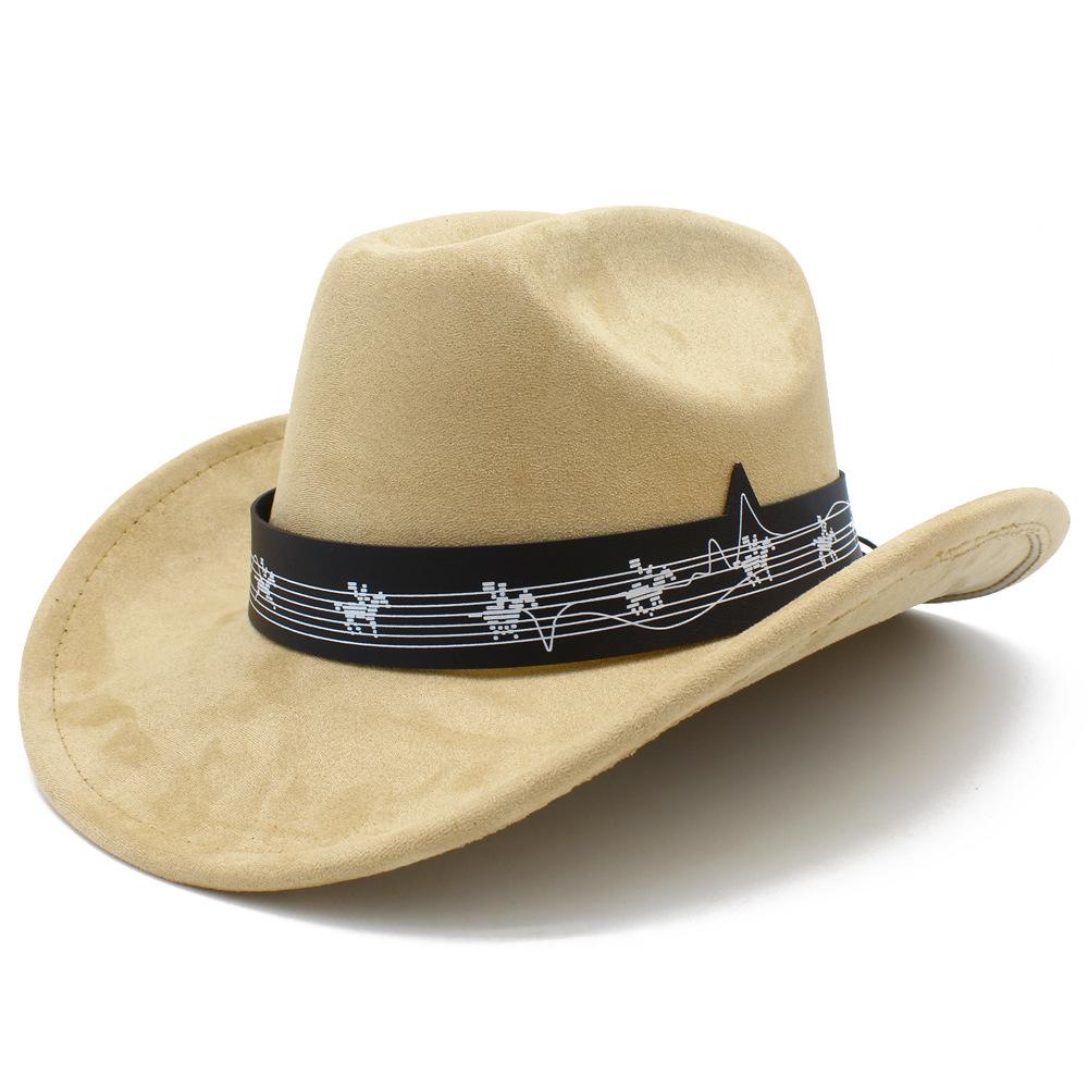 Fashion Music Festival Elements Suede One-word Cowboy Hat Multi-color Optional Male and Female Couples Festival Performance Hat