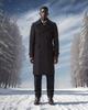 Herren Wollmantel im britischen Stil, zweireihig, mittellang - Herbst/Winter Kollektion