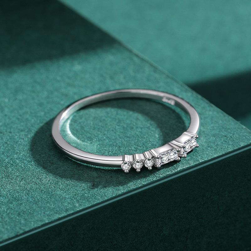 Tancise Klassischer Zirkon-Ring aus 925er-Sterlingsilber, Damenschmuck, Hochzeitsversprechen, Party-Geschenk